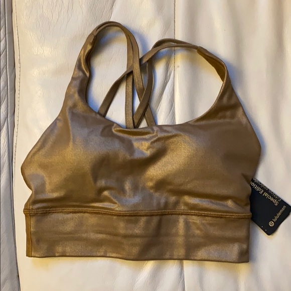 Lululemon Bra Long Line Matte Copper Foil Size 4 - Picture 3 of 3